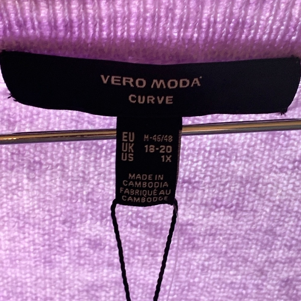 Veto Mode Vigga Long Sleeve Off the Shoulder Purple 1X Sweater.